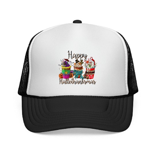 Happy Hallothanksmas Trucker Caps