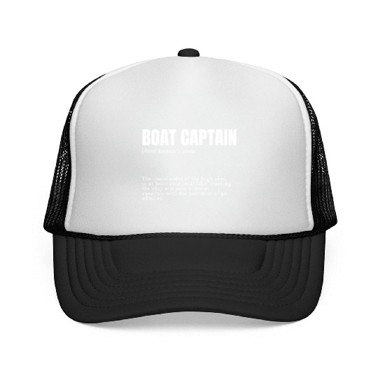Boat Captain Definition Commander of High Seas Trucker Caps