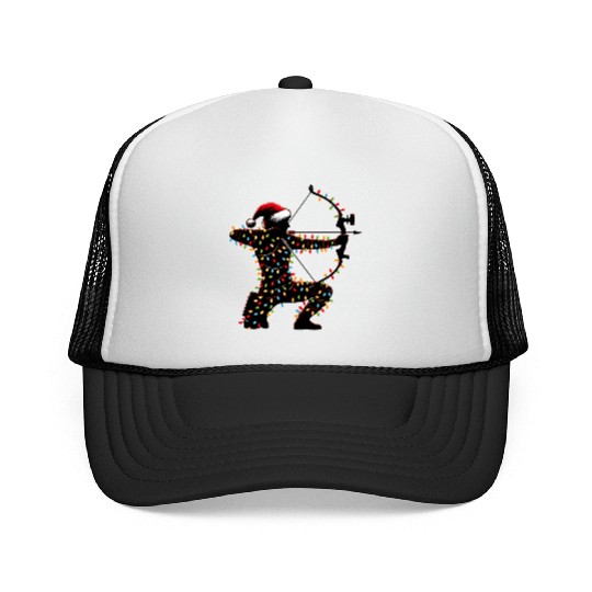 Archer Archery Bow and Arrow Christmas Hat Xmas Trucker Caps
