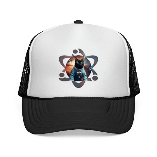 Space Cat Science Trucker Caps