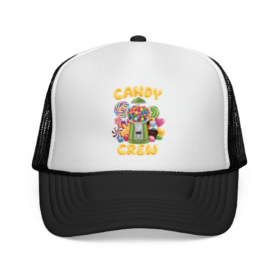 Candy Security Crew Lollipop Gummy Sweet Birthday Trucker Caps