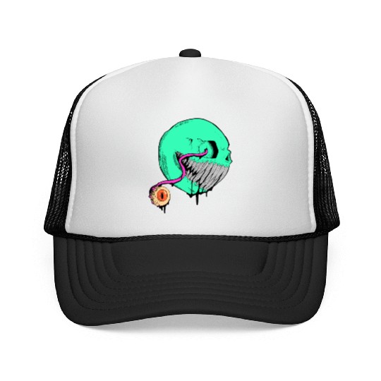 Cringe Zombie Pac Man Trucker Caps