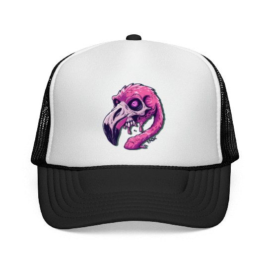 Funny Terrible Horror Zombie Flamingo Trucker Caps