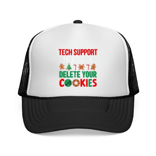 Tech Support Christmas Cookies Women Men Funny Trucker Caps