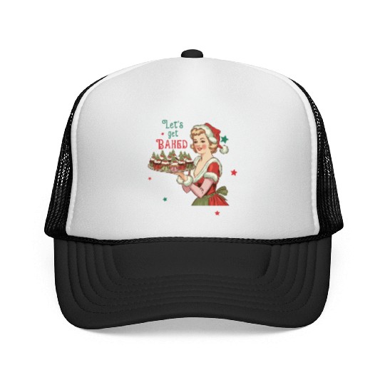 Santa Christmas, Christmas Retro Trucker Caps