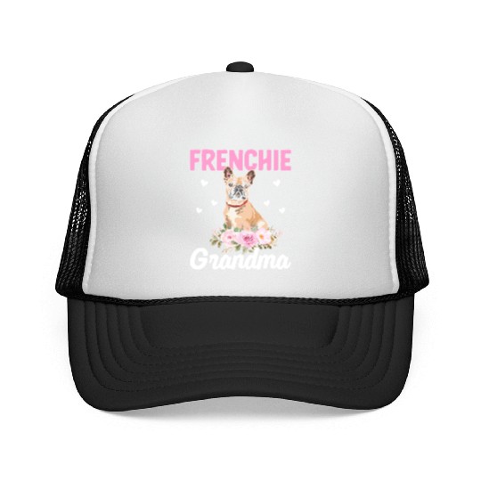 Bulldog Lover French Bulldogs Grandma Frenchie Gra Trucker Caps