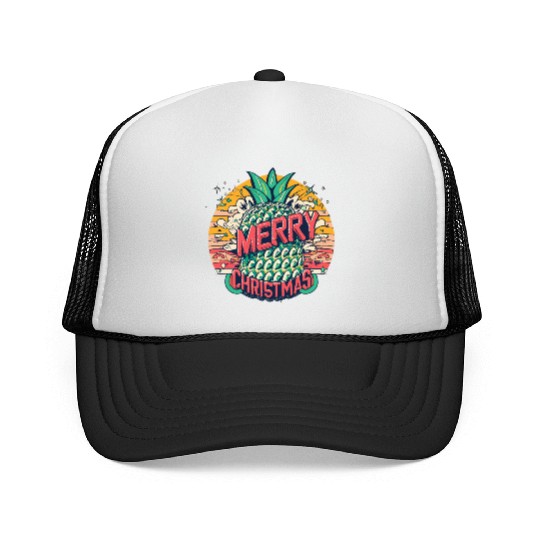 Pineapple Christmas Trucker Caps