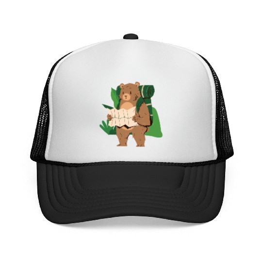 Green Playful Adventure Camp Event Trucker Caps