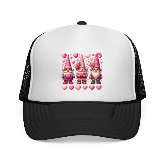 Valentines Gnomes Trucker Caps