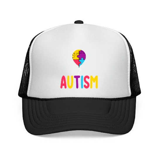 Autism Awareness Balloon - Spread Love and Support Trucker Caps