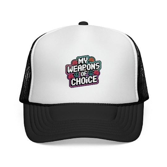 My Weapons of Choice KickBump ‎Youth Adult Funny Trucker Caps