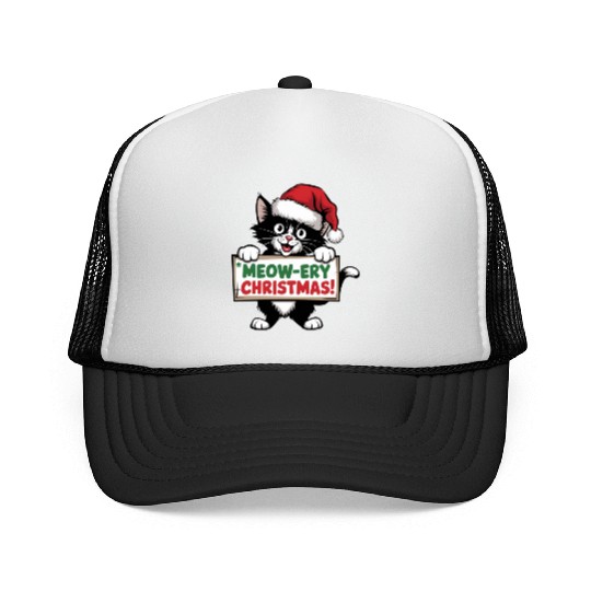 Meow-ery Christmas Trucker Caps