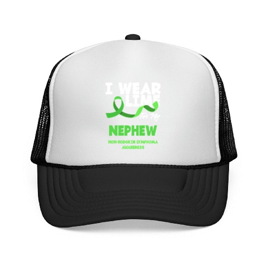 Non-Hodgkin Lymphoma Awareness Wear Lime Nephew Trucker Caps
