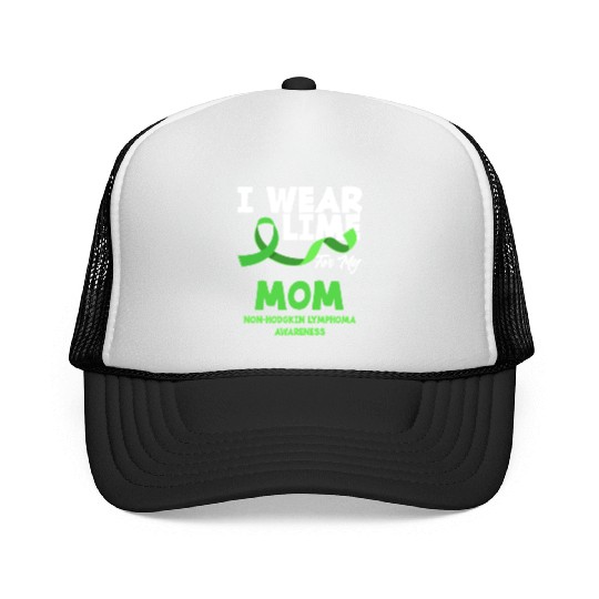 Non-Hodgkin Lymphoma Awareness Wear Lime Mom Trucker Caps
