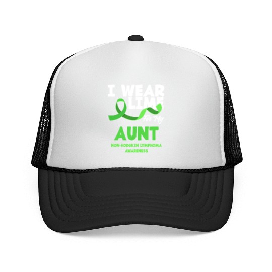 Non-Hodgkin Lymphoma Awareness Wear Lime Aunt Trucker Caps