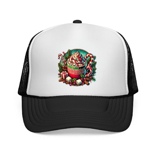 Festive Hot Cocoa Christmas Delight Trucker Caps