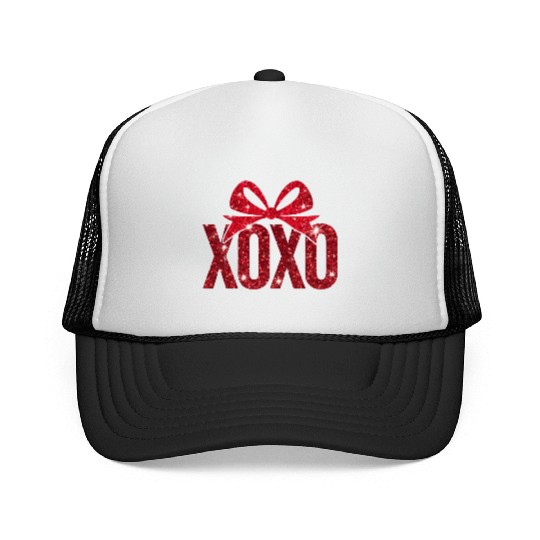 Faux Sequin Xoxo Trucker Caps