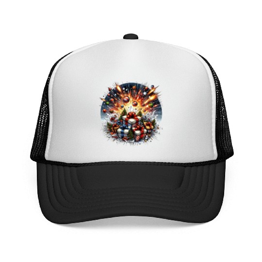 Exploding Presents Fireworks - Christmas Gifts Trucker Caps
