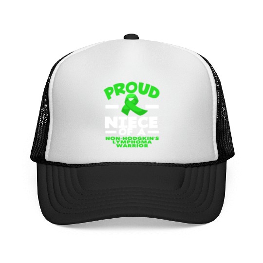 Non-Hodgkin Lymphoma Awareness Proud Niece Trucker Caps