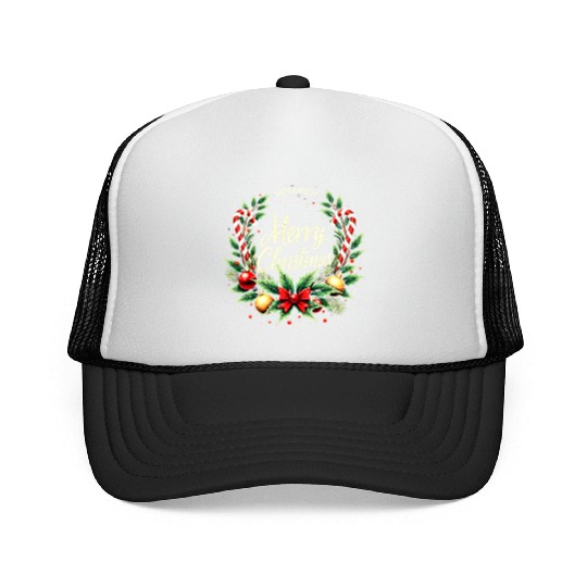 Spread Joy - Festive Merry Christmas Wreath Trucker Caps