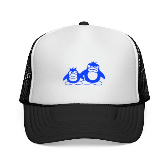Penguin Two Friends 2 Team Big Brother Angry Crew Trucker Caps