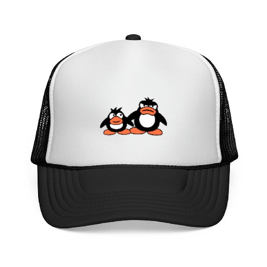 Penguin Two Friends 2 Team Big Brother Angry Crew Trucker Caps
