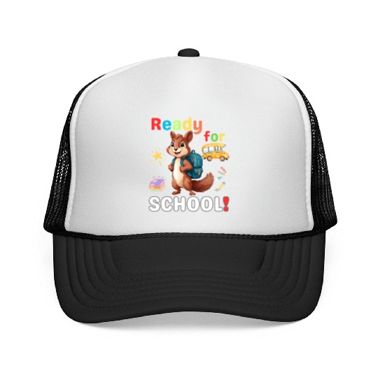 Squirrel Ready to School, Back to school Trucker Caps