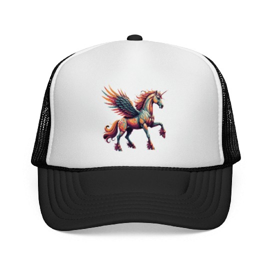 Unicorn Graffiti Trucker Caps