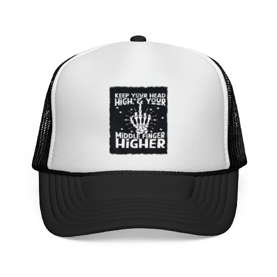 Middle Finger Higher Trucker Caps