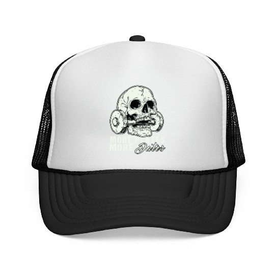 Motivational Gym Skull Trucker Caps