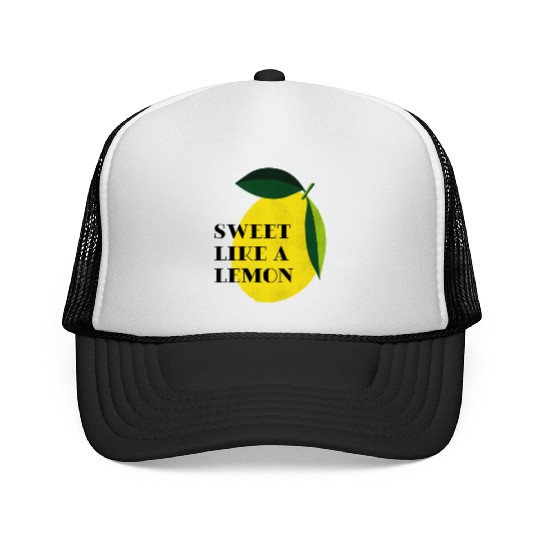 Sweet like a lemon Fruit Citrus Yellow Summer Trucker Caps