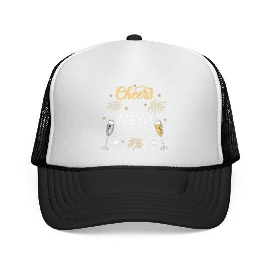 Cheers To New Beginings - Festive New Year's Eve Trucker Caps