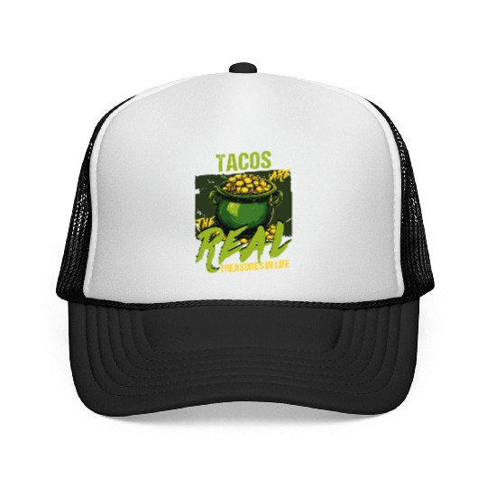 St Patricks Day Tacos Are The Real Treasures Trucker Caps