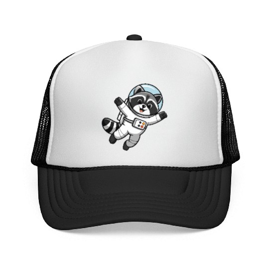 Astro Racoon for Kids Astronaut Trucker Caps