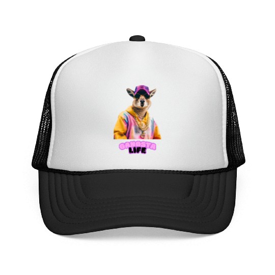 Gangsta life kangaroo Trucker Caps