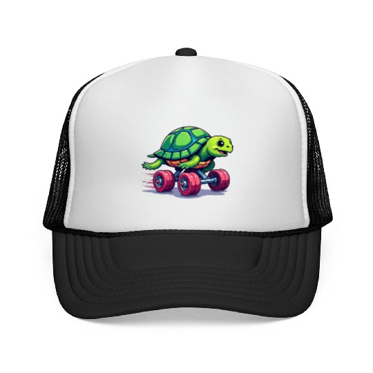 Turbo Turtle: Speed on Wheels Trucker Caps