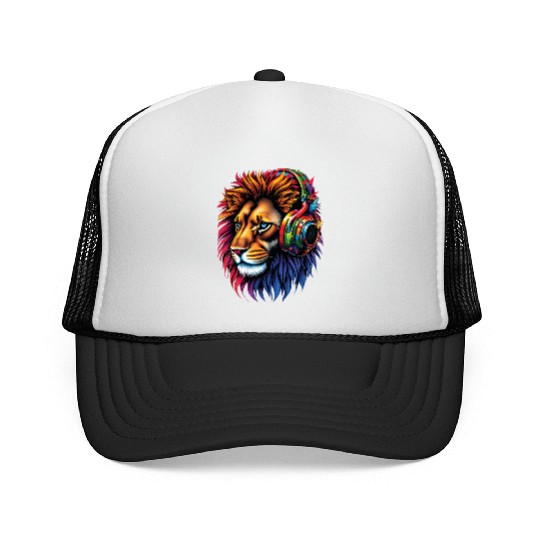 Funny Lion Owner Lion Lover Animal Safari Art Zoo Trucker Caps