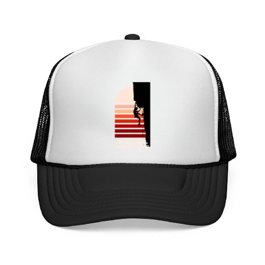 hike more worry less adventure Trucker Caps