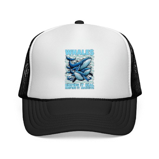 Whales Keeping It Marine Biologist Whale Watching Trucker Caps