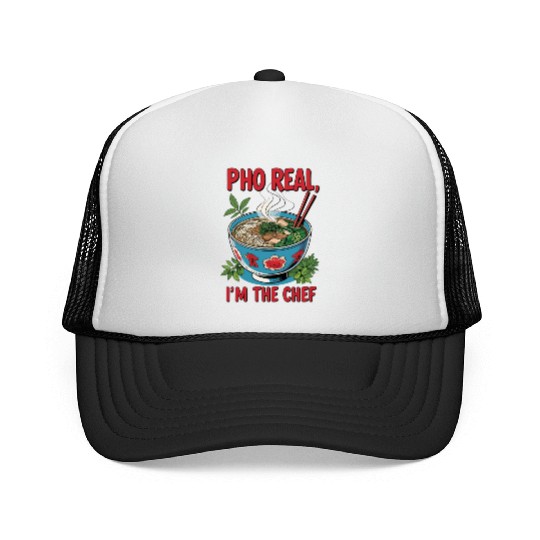 Pho Real Im The Chef Asian Chef Trucker Caps