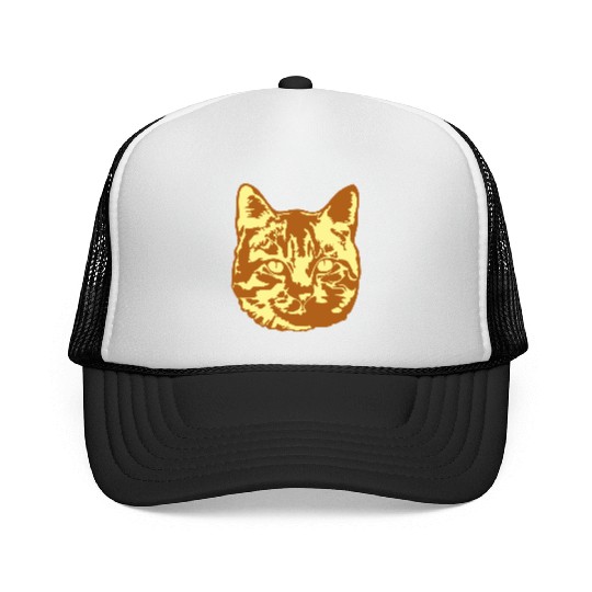 Cat Lover Realistic Pet Face Cute Cool Kitten Head Trucker Caps
