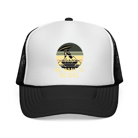 UFO-Bigfoot Nessie Unicorn Trucker Caps