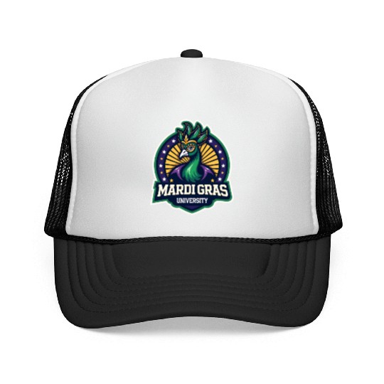 Mardi Gras University Peacock Women's Mardi Gras Trucker Caps