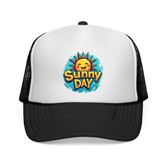 Sunny Day Sun Summer Vacation Trucker Caps