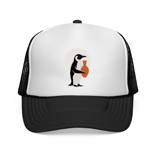 Penguin Embrace Pottery Magic Scene Trucker Caps