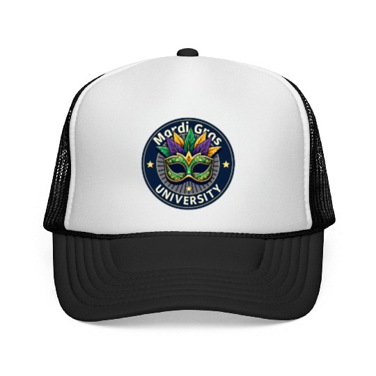 Mardi Gras University Mask Women's Mardi Gras Trucker Caps