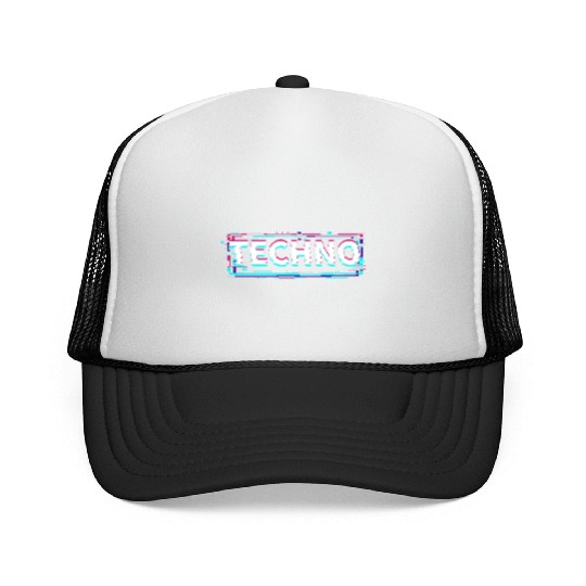 Techno House Party EDM Festival Goa Electro Rave Trucker Caps