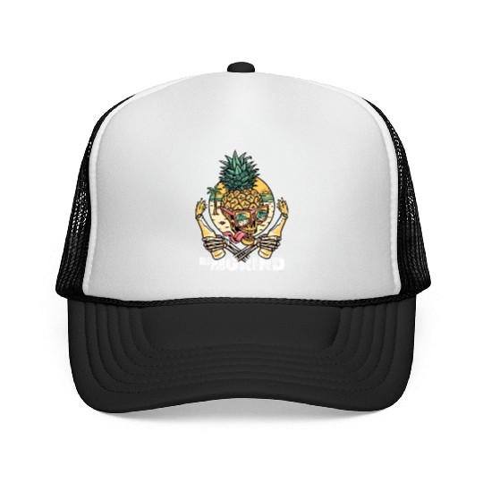 Rise and Grind – Tropical Skull Party Trucker Caps