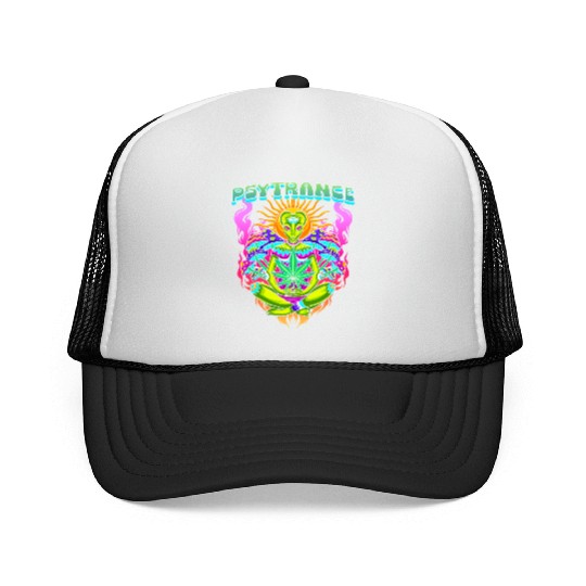 Techno House Party Edm Festival Goa Rave Psytrance Trucker Caps