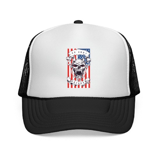 US Army Veteran Skull Trucker Caps